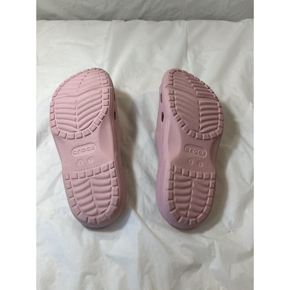 Crocs Womens Coast Slide Sandals Pink Open Toe Slip On Flats 7 - Picture 9 of 15